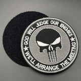 Punisher Skull Enemies Patch Black, Hook & Loop, 8cm | Task Outdoor