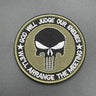 Punisher Skull Enemies Patch Green, Hook & Loop, 8cm | Task Outdoor