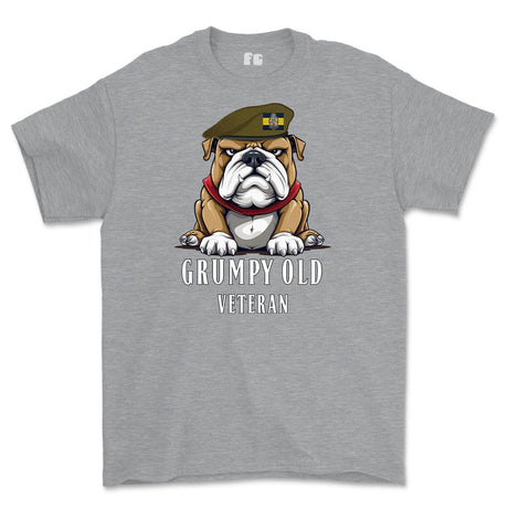 Grumpy Old PWRR Veteran Tiger Printed T-Shirt - Sports Grey