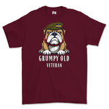 Grumpy Old PWRR Veteran Tiger Printed T-Shirt - Maroon