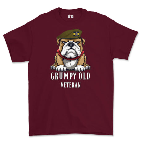 Grumpy Old PWRR Veteran Tiger Printed T-Shirt - Maroon