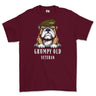 Grumpy Old PWRR Veteran Tiger Printed T-Shirt - Maroon
