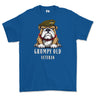 Grumpy Old PWRR Veteran Tiger Printed T-Shirt - Royal Blue