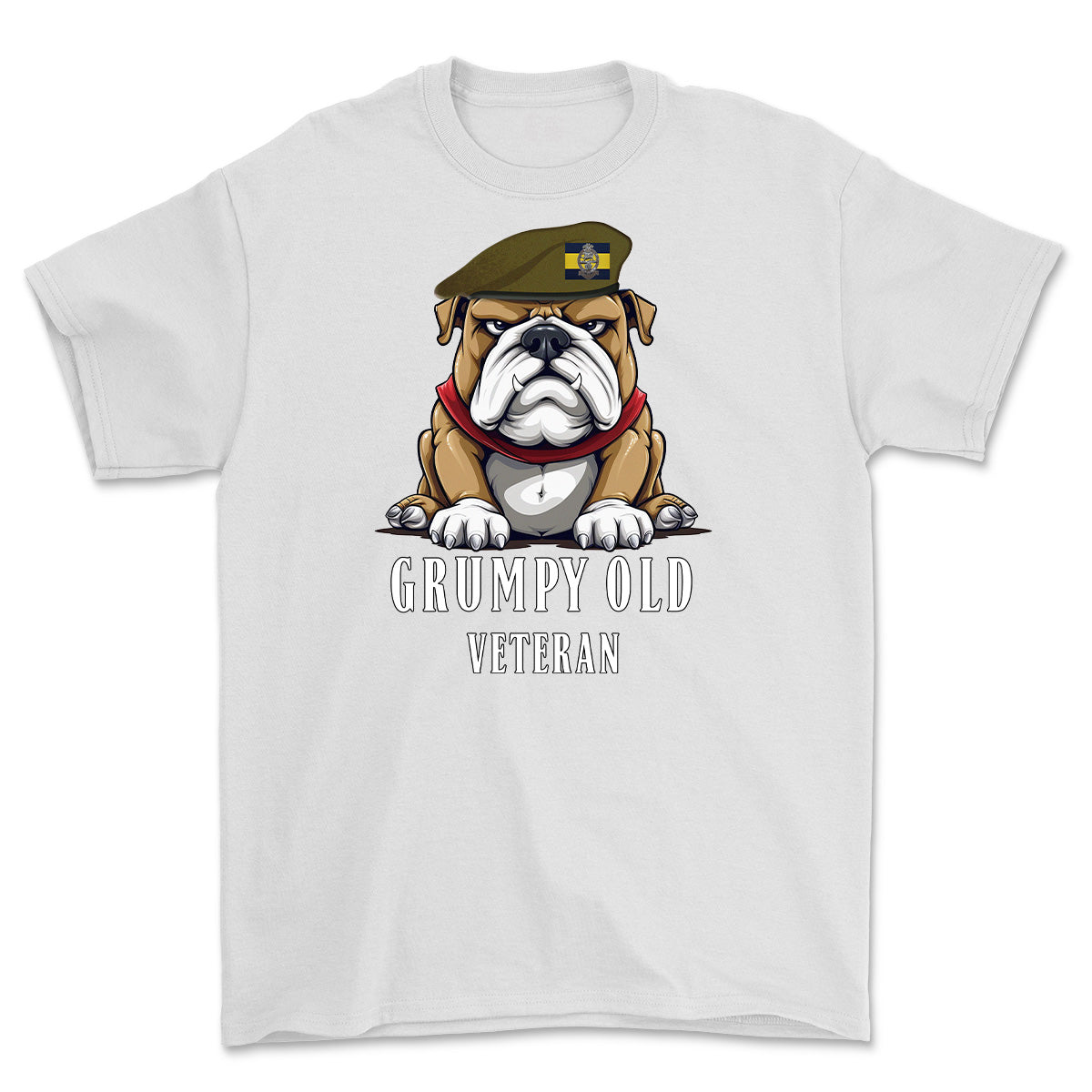 Grumpy Old PWRR Veteran Tiger Printed T-Shirt - White