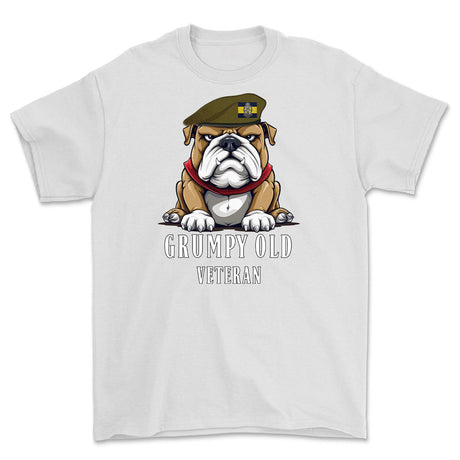 Grumpy Old PWRR Veteran Tiger Printed T-Shirt - White