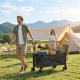 Outsunny 81L Festival Trolley on Wheels - Black alternate front angle