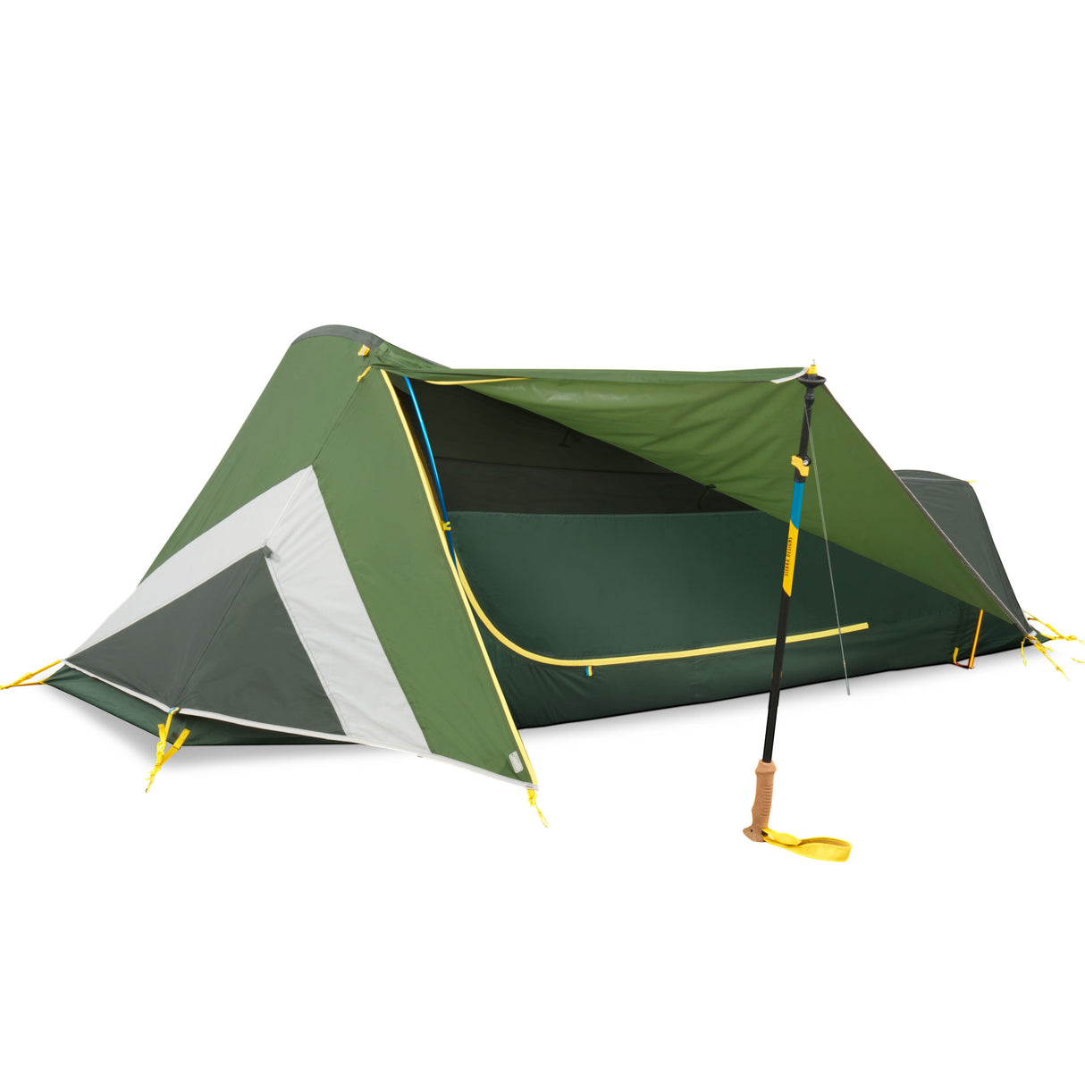 Sierra Designs High Side 3000 1 Person Tent - Green pitched with flysheet