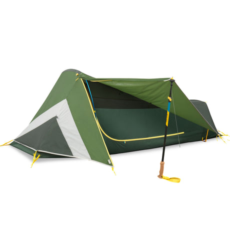 Sierra Designs High Side 3000 1 Person Tent - Green pitched with flysheet