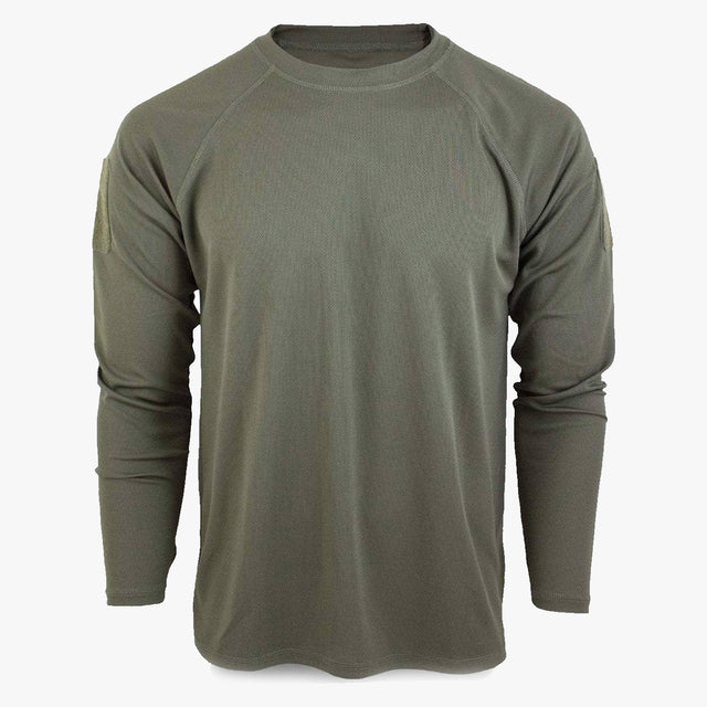 Mil-Tec Quick Dry Long Sleeve Mesh Base Layer Shirt Olive | Task Outdoor