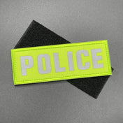 Police Dog Harness Patch Hi Vis Yellow, Hook & Loop, 11cm 