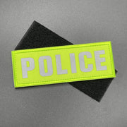 Police Dog Harness Patch Hi Vis Yellow, Hook & Loop, 11cm 