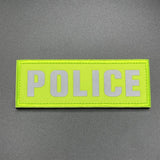 Police Dog Harness Patch Hi Vis Yellow, Hook & Loop, 11cm | Task Outdoor