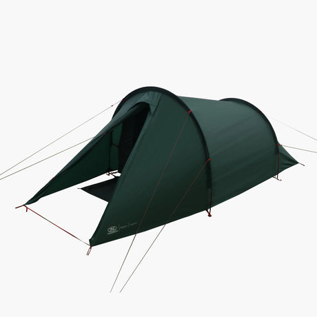 Highlander Respite 2 Person Tunnel Tent - Green side profile