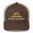 Adventure Before Dementia Trucker Cap in Brown/Khaki, brown front with khaki mesh back