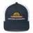 Adventure Before Dementia Trucker Cap in Navy/White, navy front with white mesh back