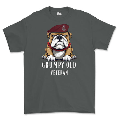 Grumpy Old 7 PARA Royal Horse Artillery Veteran Printed T-Shirt - Charcoal