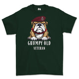 Grumpy Old 7 PARA Royal Horse Artillery Veteran Printed T-Shirt - Green
