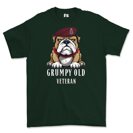 Grumpy Old 7 PARA Royal Horse Artillery Veteran Printed T-Shirt - Green