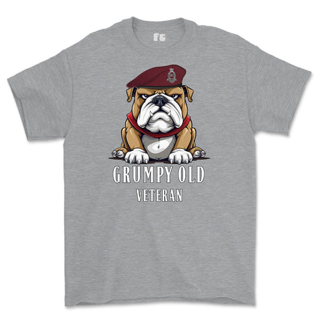 Grumpy Old 7 PARA Royal Horse Artillery Veteran Printed T-Shirt - Sports Grey