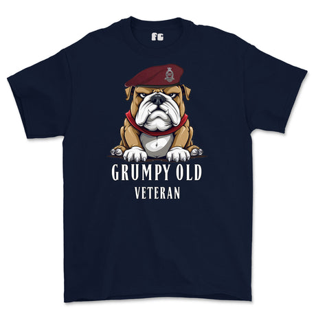 Grumpy Old 7 PARA Royal Horse Artillery Veteran Printed T-Shirt - Navy Blue