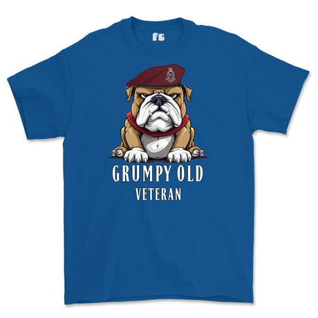 Grumpy Old 7 PARA Royal Horse Artillery Veteran Printed T-Shirt - Royal Blue