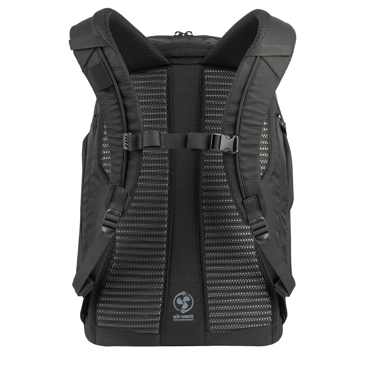 Highlander Roam Backpack 28L in black from the rear on white background