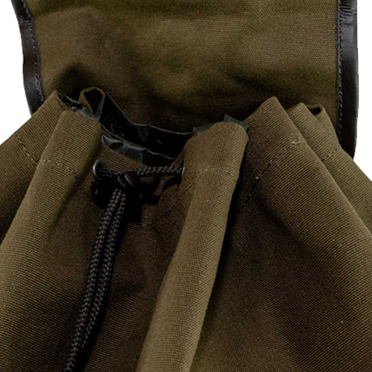 Jack Pyke Roe Sack in green close up of draw cord closure