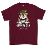 Grumpy Old Royal Anglian Veteran Printed T-Shirt - Maroon
