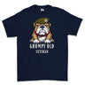 Grumpy Old Royal Anglian Veteran Printed T-Shirt - Navy Blue