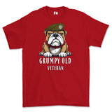 Grumpy Old Royal Anglian Veteran Printed T-Shirt - Red