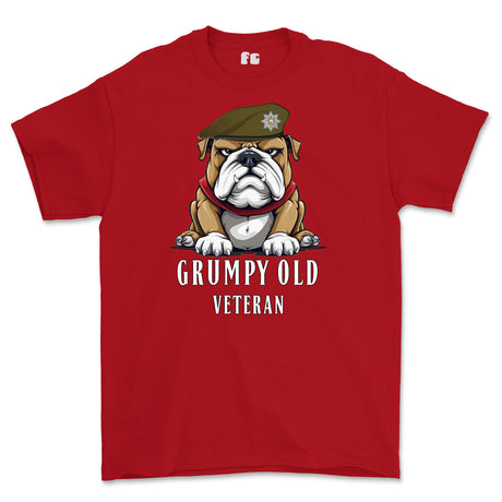 Grumpy Old Royal Anglian Veteran Printed T-Shirt - Red