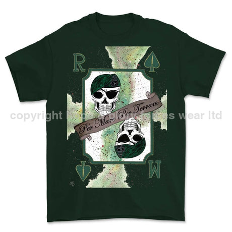 Royal Marines 0.1% Front Printed T-Shirt - Commando Green