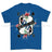 Royal Marines Sparta Playing Card Art Front Printed T-Shirt - Blue