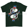 Royal Marines Sparta Playing Card Art Front Printed T-Shirt - Commando Green