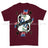 Royal Marines Sparta Playing Card Art Front Printed T-Shirt - Maroon