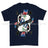 Royal Marines Sparta Playing Card Art Front Printed T-Shirt - Navy Blue