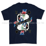 Royal Marines Sparta Playing Card Art Front Printed T-Shirt - Navy Blue