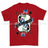 Royal Marines Sparta Playing Card Art Front Printed T-Shirt - Red