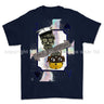 Royal Navy Aircraft Handler Playing Card Art Front Printed T-Shirt - Blue