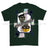 Royal Navy Aircraft Handler Playing Card Art Front Printed T-Shirt - Commando Green