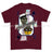 Royal Navy Aircraft Handler Playing Card Art Front Printed T-Shirt - Maroon