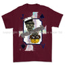 Royal Navy Aircraft Handler Playing Card Art Front Printed T-Shirt - Maroon