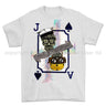 Royal Navy Aircraft Handler Playing Card Art Front Printed T-Shirt - White