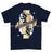 Royal Navy Diver Playing Card Art Front Printed T-Shirt - Blue