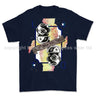 Royal Navy Diver Playing Card Art Front Printed T-Shirt - Blue