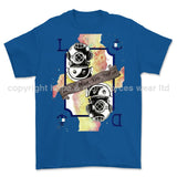 Royal Navy Diver Playing Card Art Front Printed T-Shirt - Blue (alternate view)