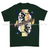 Royal Navy Diver Playing Card Art Front Printed T-Shirt - Commando Green