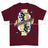 Royal Navy Diver Playing Card Art Front Printed T-Shirt - Maroon