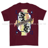 Royal Navy Diver Playing Card Art Front Printed T-Shirt - Maroon