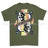 Royal Navy Diver Playing Card Art Front Printed T-Shirt - Military Green/Olive